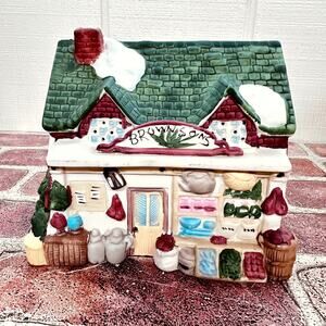 Dickens Rex‎ & Lee Christmas Village Brown Sons Store Produce Apple Barrel 1990